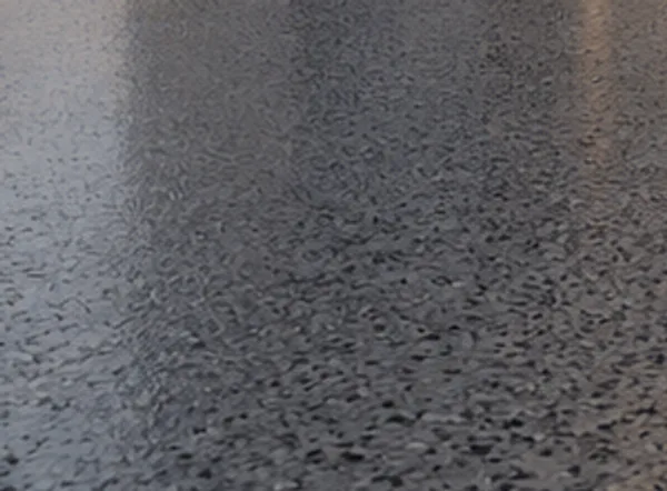 Dark grey and black flake floor finish
